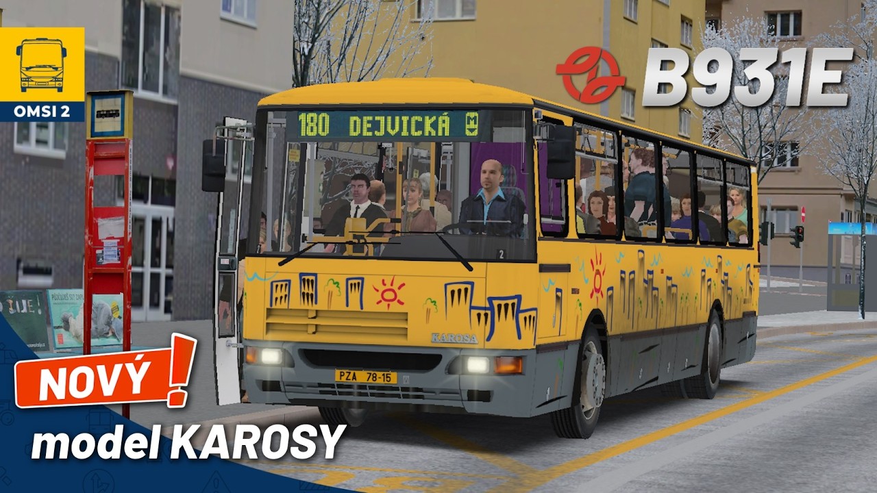 OMSI 2 #180 - Exkluzivní jízda s NOVOU Karosou B931E v zimní Praze. JE TO SUPER!