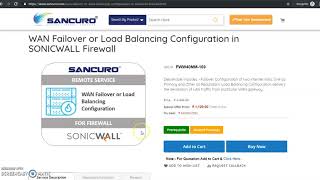 How to Purchase Wan Failover or Load Balancing Configuration for Sonicwall Firewall 