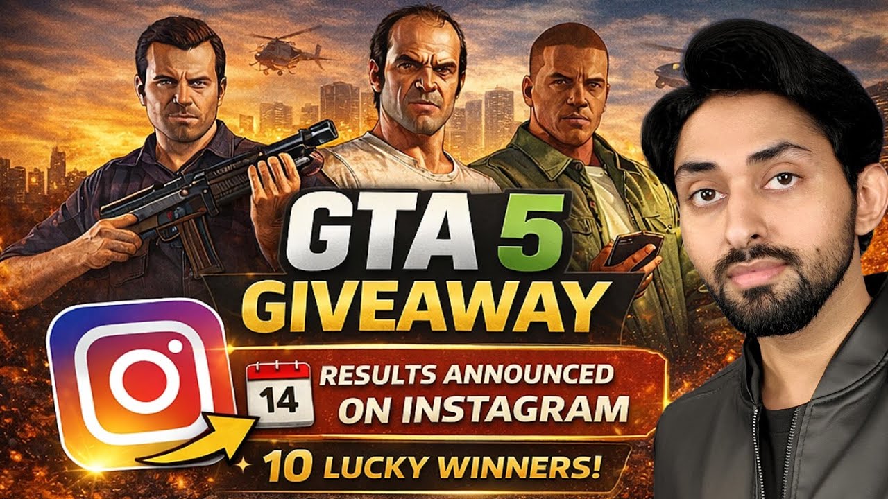 GTA 5 Giveaway Announced on Instagram🎁 | GTA 5 Gift to 10 Lucky Winners