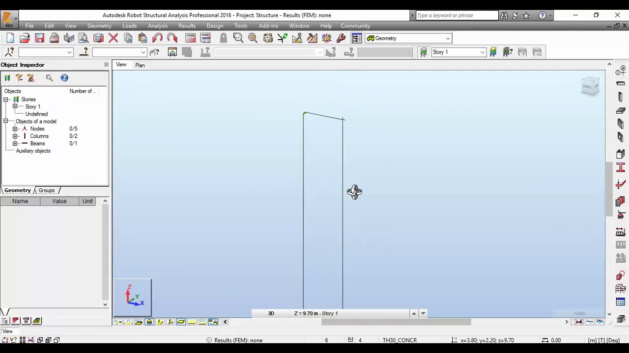 15- Robot Structural Analysis Professional - Eccentricity between Beams and columns