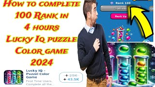 How to complete 100 Rank Lucky IQ puzzle Color game 2024 screenshot 1