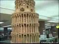 Clumsy Reporter Knocks Down Jenga Tower Clumsy Reporter Knocks Down Jenga Tower