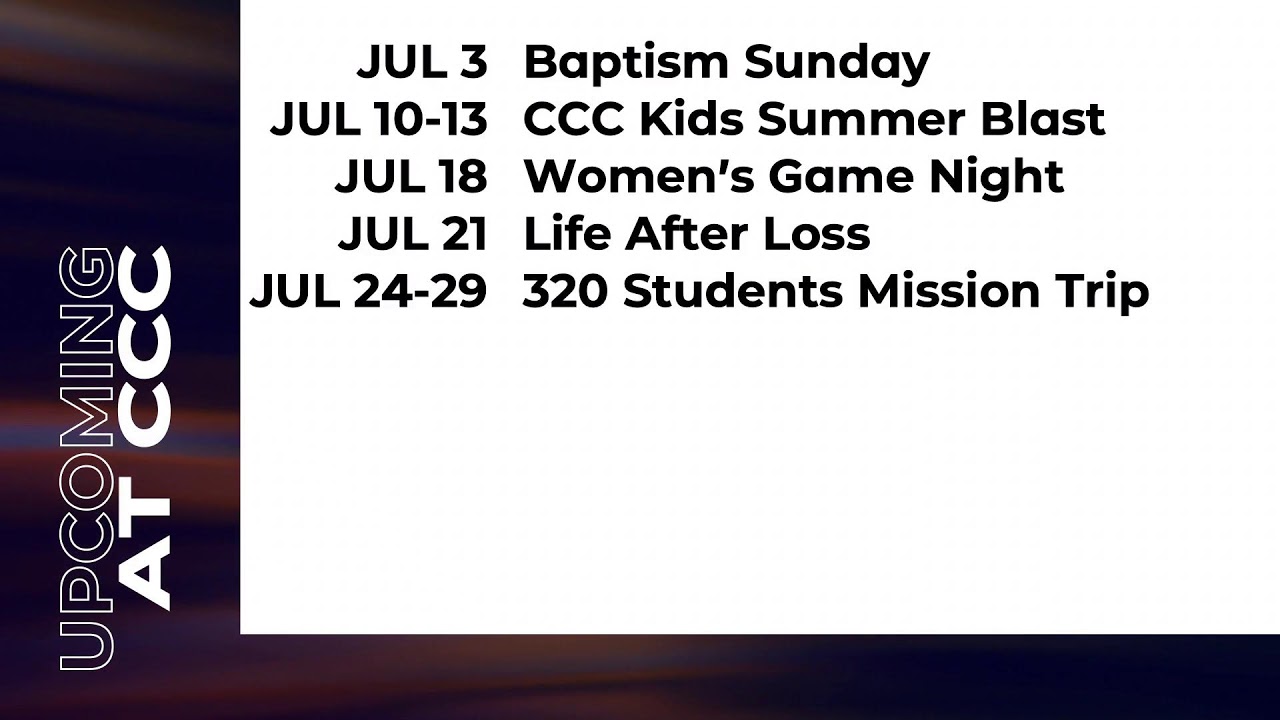 CCC Sumter June 19 Service