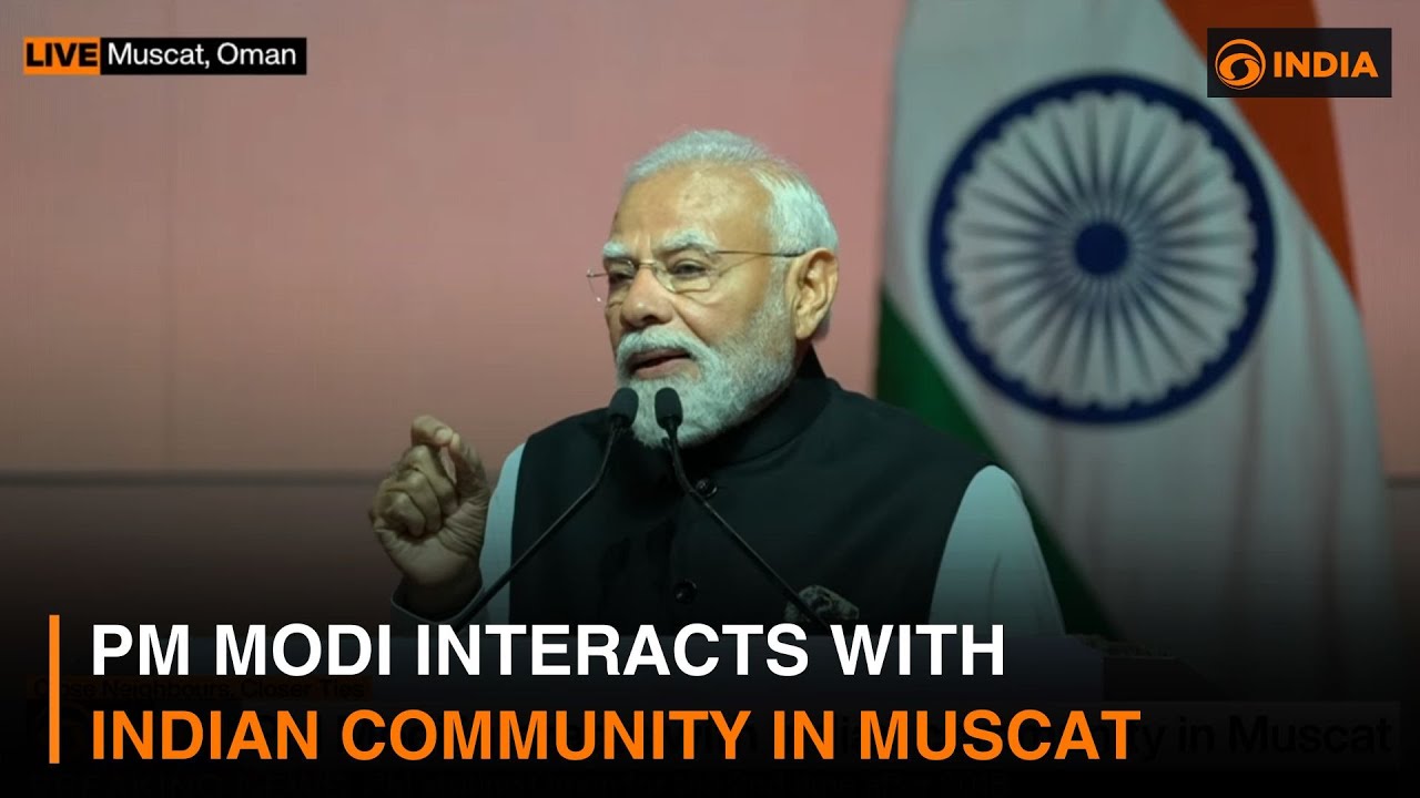 PM Modi interacts with Indian community in Muscat