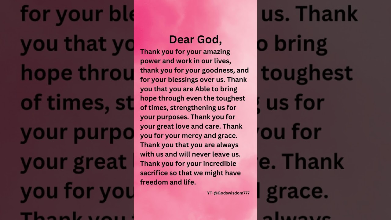 God ,Thank you for Everything 