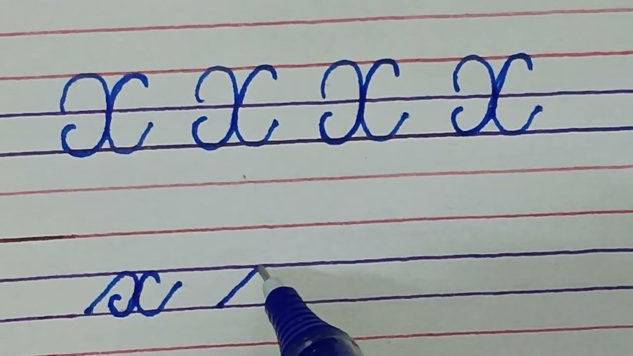 Cursive me x kaise likhen l How to write x in cursive handwriting l capital s cursive me