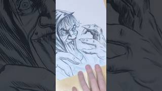 Drawing crypt keeper from #talesfromthecrypt #comicart #art #drawing #inking #sketch #creepycomics