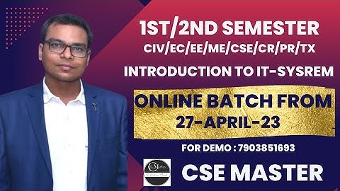 2nd Semester SBTE Diploma Batch Announcement | Introduction to IT-System & Applied Chemistry