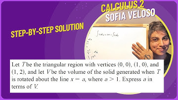 6.3.44 Let T be the triangular region with vertices (0,0) (0,1) and (1,2) and let V be the volume.