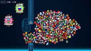 🌍🔥 Color & Letter Cannon Battle! 195 Countries, 2 Balls Each  Ultimate Flag Ball Survival screenshot 4