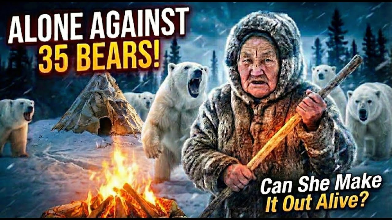 Alone in the Arctic: Old Woman vs 35 Hungry Bears