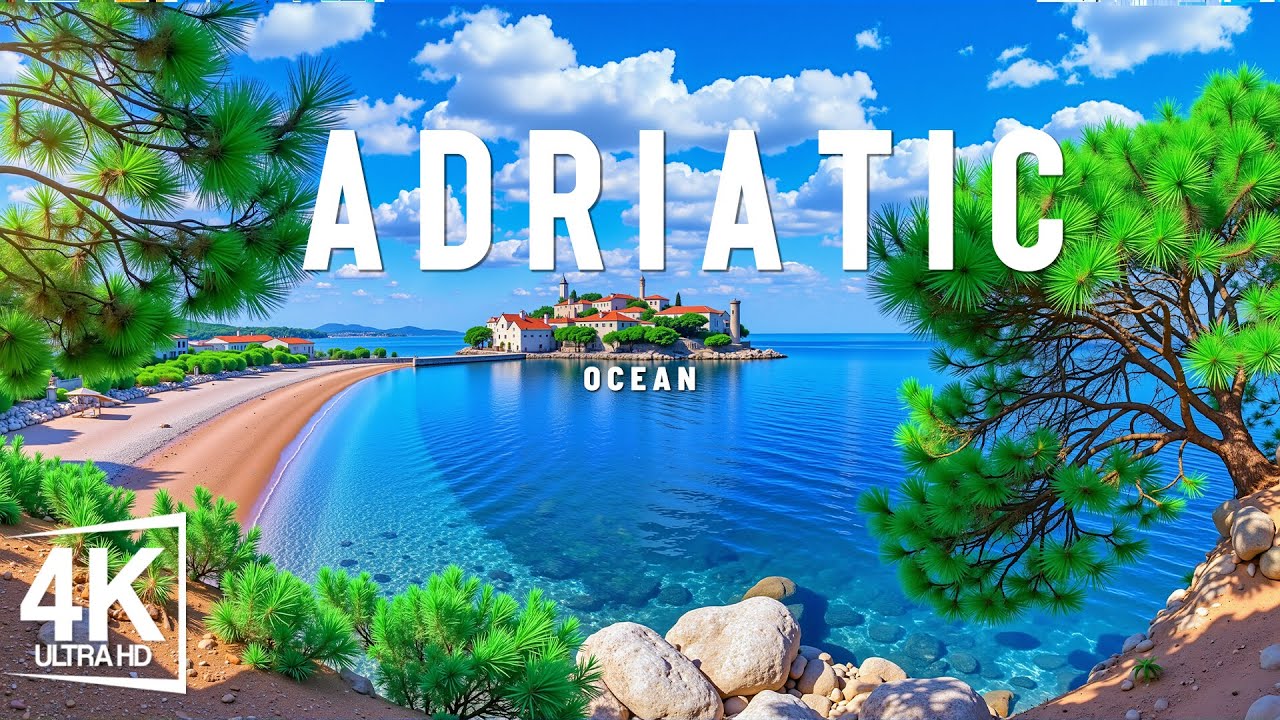 Адриатика 4K – безмятежная гавань с кристально чистыми водами, историческими береговыми линиями
