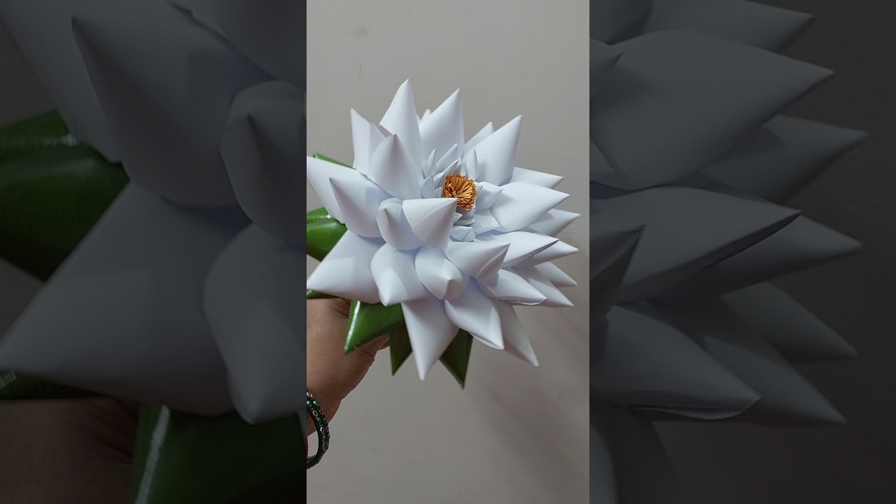 Lotus flower making | Basant panchimi activity for school | Saraswati Puja decoration idea pandal