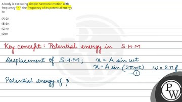 A body is executing simple harmonic motion with frequency 
