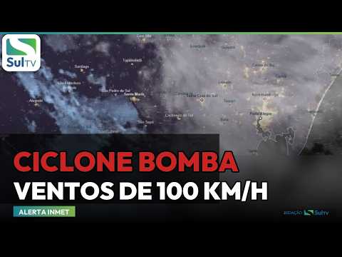 Ciclone bomba coloca Costa Doce em alerta para ventos acima de 100 km/h