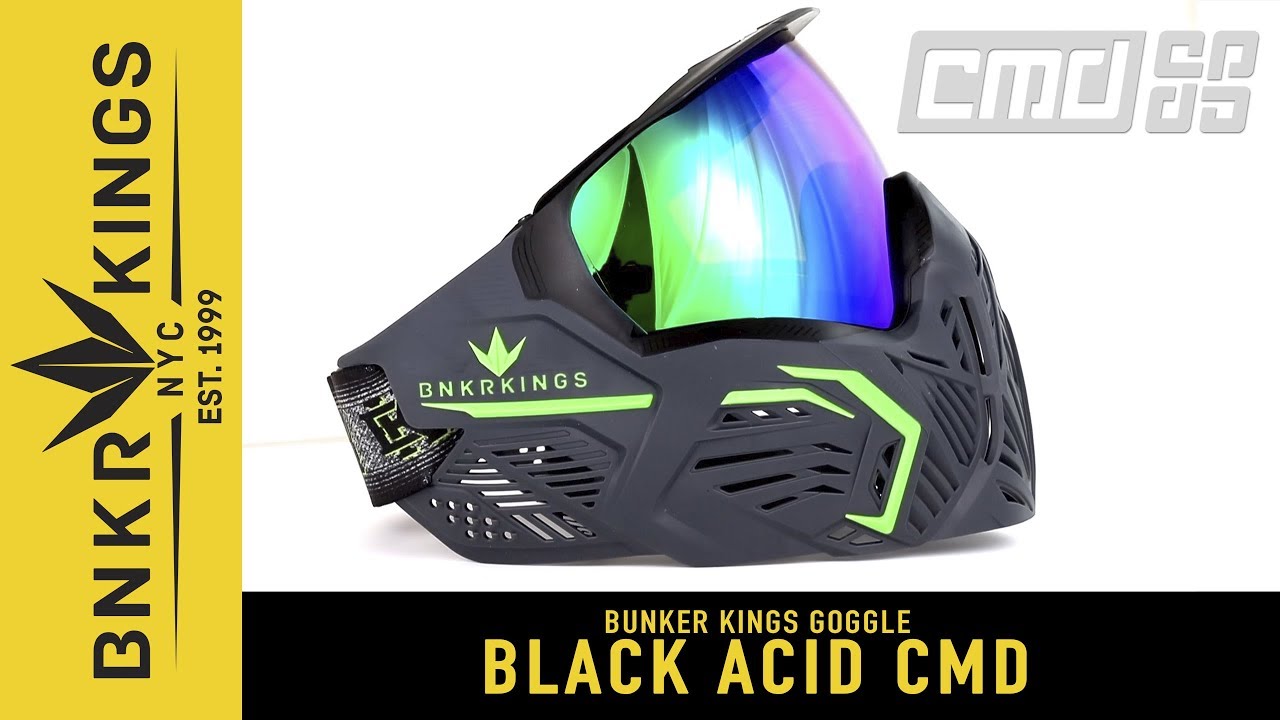 Bunkerkings CMD Paintball Goggle Black Acid Addicted to Black