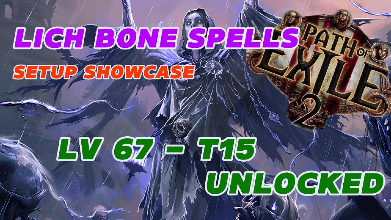 🦴💀 LICH BONE SPELLS ⚔️ BUILD SHOWCASE | LV 66 and T15 GAMEPLAY [PoE 2]