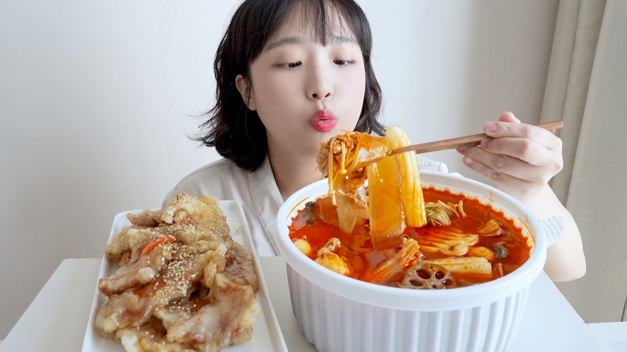 꿔바로우 땡기는 날 마라수혈🔥마라탕 먹방! 이것저것 토핑  잔뜩 넣음❤️REALSOUND MUKBANG | maratang :D