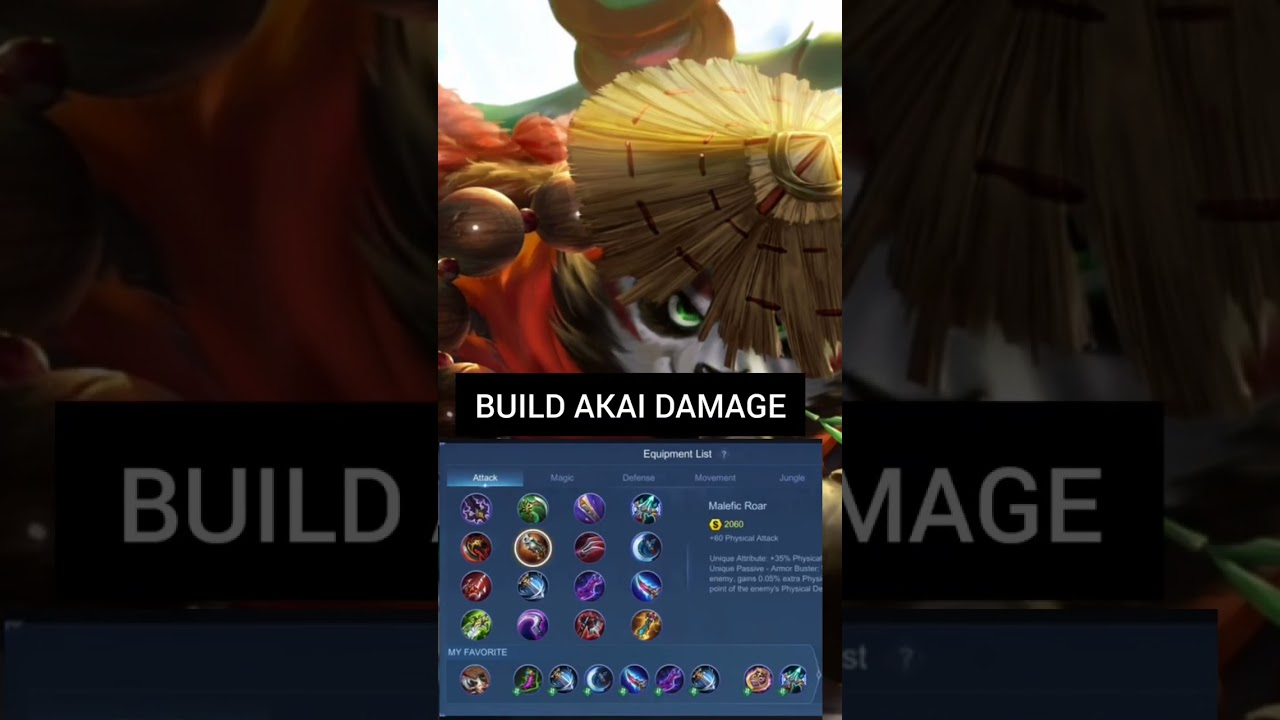 BUILD ITEM TERSAKIT HERO AKAI DAMAGE MOBILE LEGEND 