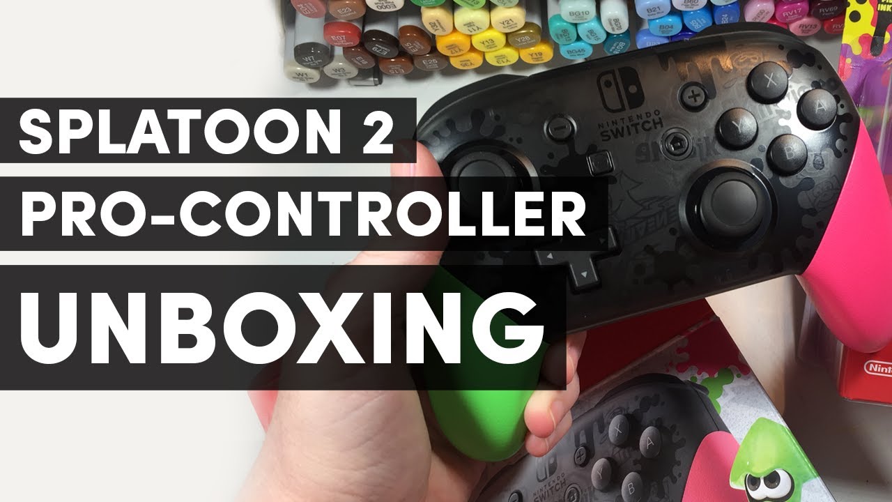 SPLATOON 2 Pro Controller UNBOXING - Nintendo Switch