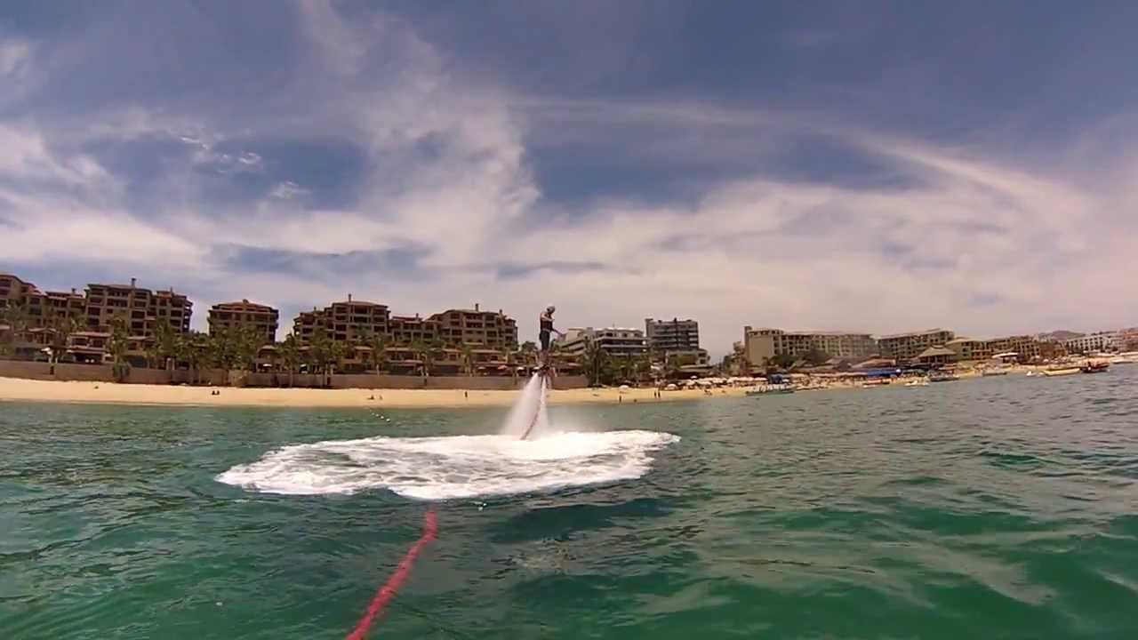 Chris First time Flying and doing Backflips at Cabo FlyBoard!