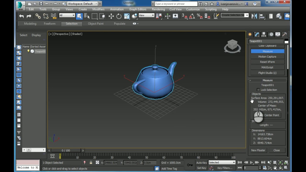 how to measure in 3d max 2013