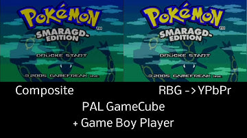 GameCube PAL Composite vs RGB Output Side by Side Comparison