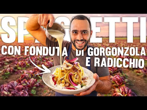 Spaghetti with Gorgonzola Fondue and Radicchio
