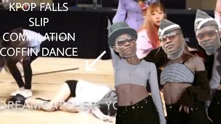 K-Pop Idols Falls Slip Compilation With Coffin Dance Meme
