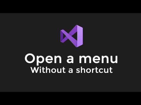 Visual Studio Tip #12 - How to Open a Menu Option That Doesn't Have a Shortcut #Shorts