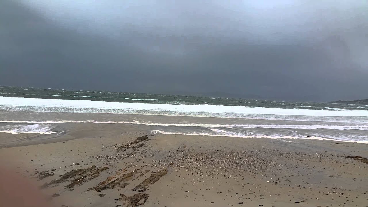 Temporal en Galicia. Playa de Prado