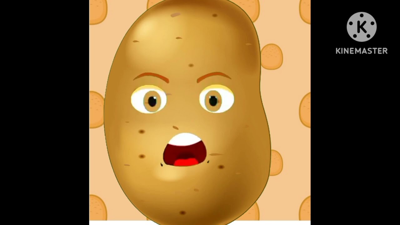 potato cartoon character animation eye blinking