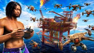 I Looted Oil Rig Using Drones in Rust