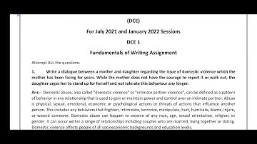 DCE 1 SOLVED ASSIGNMENT 2021-2022 / PDF WATSAPP 8228091239 #ignou DCE
