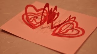 How to make a Valentine's Day Pop Up Card: Spiral Heart