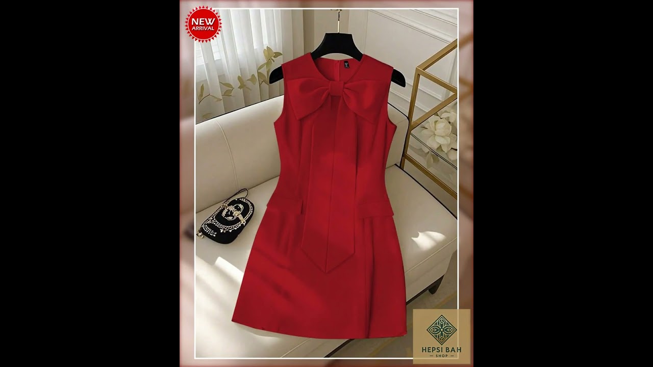 Regalyn Christmas Plus Size Elegant Comfortable Bow Tie Casual Midi Dress, Suitable For Commuting…