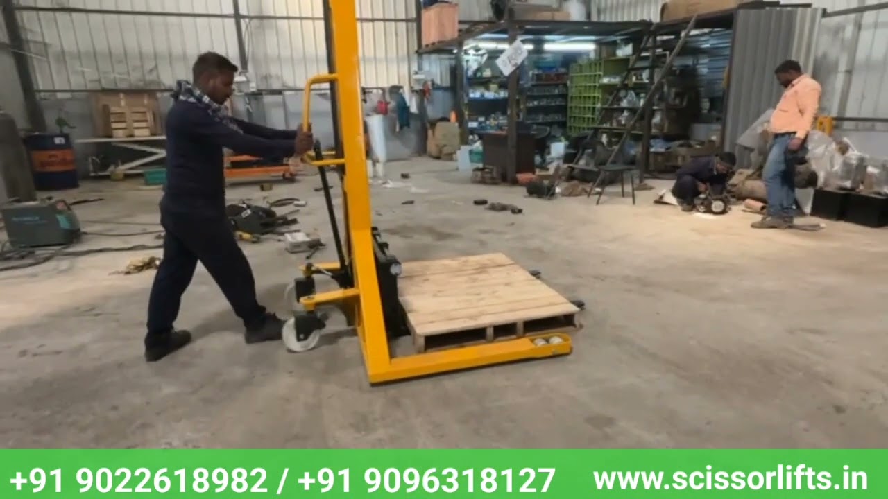 Wide Leg Manual Forklift Stacker Special Size Straddle Leg Pallet Manual Hand Stacker Lift VEDANT LI