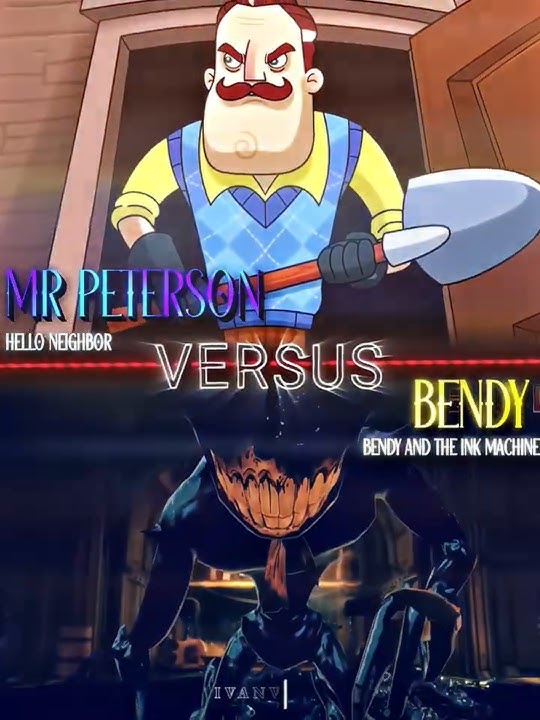 Neighbor VS Bendy #helloneighbor #vs #bendyandtheinkmachine #edit #debate #4k #foryou #getout #fyp