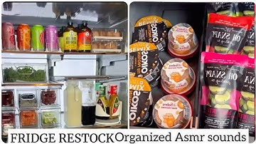 ASMR Fridge Restock & Kitchen Organization | Satisfying Pantry Restocking | No Talking