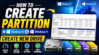 How to Create Partition in Windows 10 & Windows 11 Create New Drive Easy Tutorial