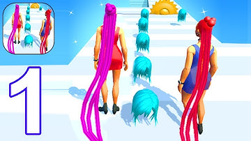 Hair Run | NOOB vs PRO vs HACKER | All Levels Gameplay Android, ios