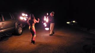Fire poi with katelyn