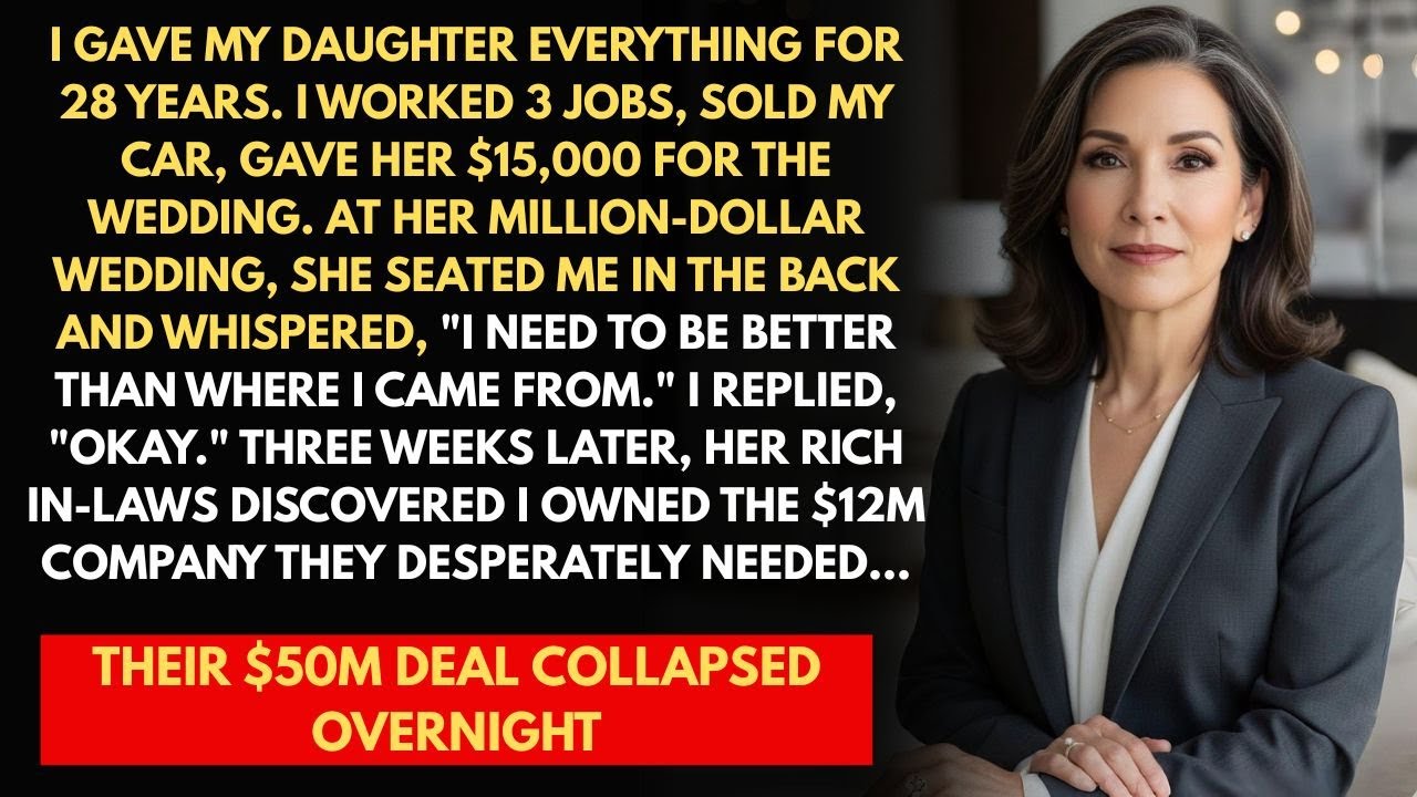 My Daughter Called Me The Housekeeper at Her Wedding – Then Discovered I Owned the $10M Company