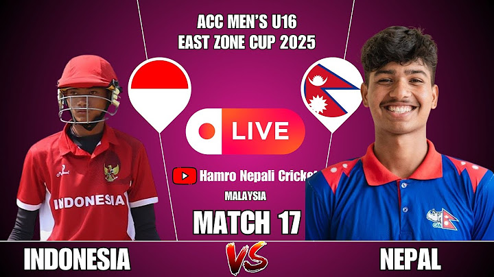 NEPAL VS INDONESIA CRICKET LIVE | ACC MEN'S U16 EAST ASIA ZONE CUP | MATCH 17 | NEPAL CRICKET LIVE