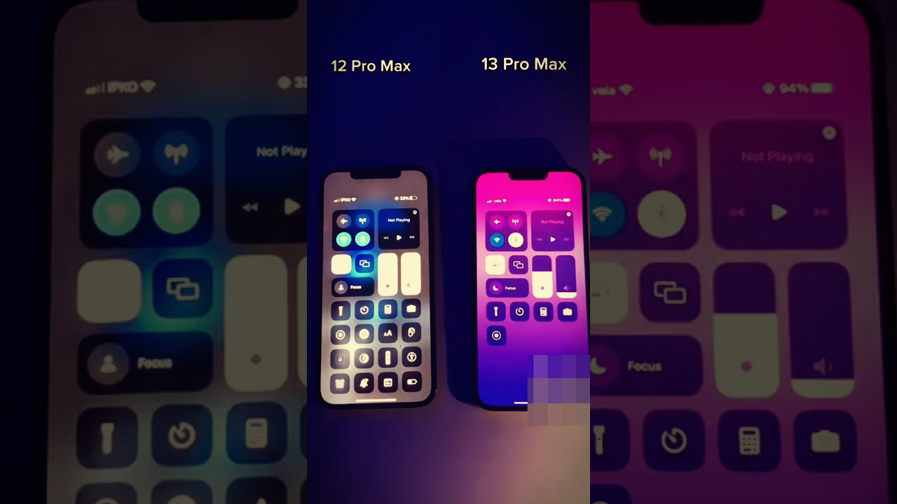 iphone 12 pro max vs 13 pro max light testing 