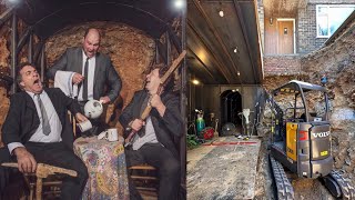 Beneden in de ondergrondse garage van FURZE. Tarwe verkopen via een telefoonapp.