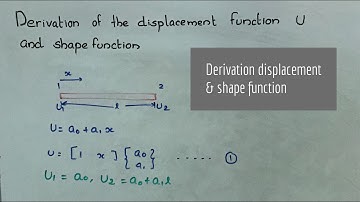 Derivation of displacement function and shape function in CAD : CAD Lectures