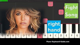 Rachel Platten Fight Song Right Hand Slow Easy Piano Tutorial