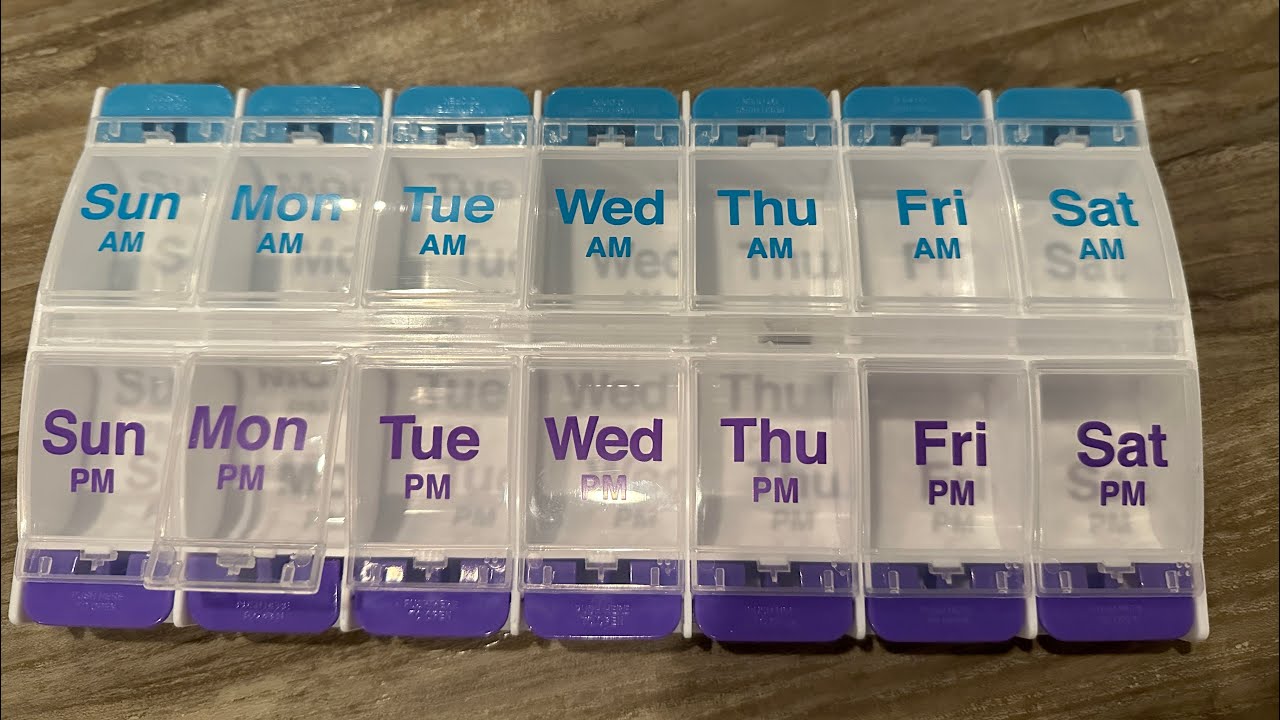 EZY Dose Push Button Am Pm Pill Organizer