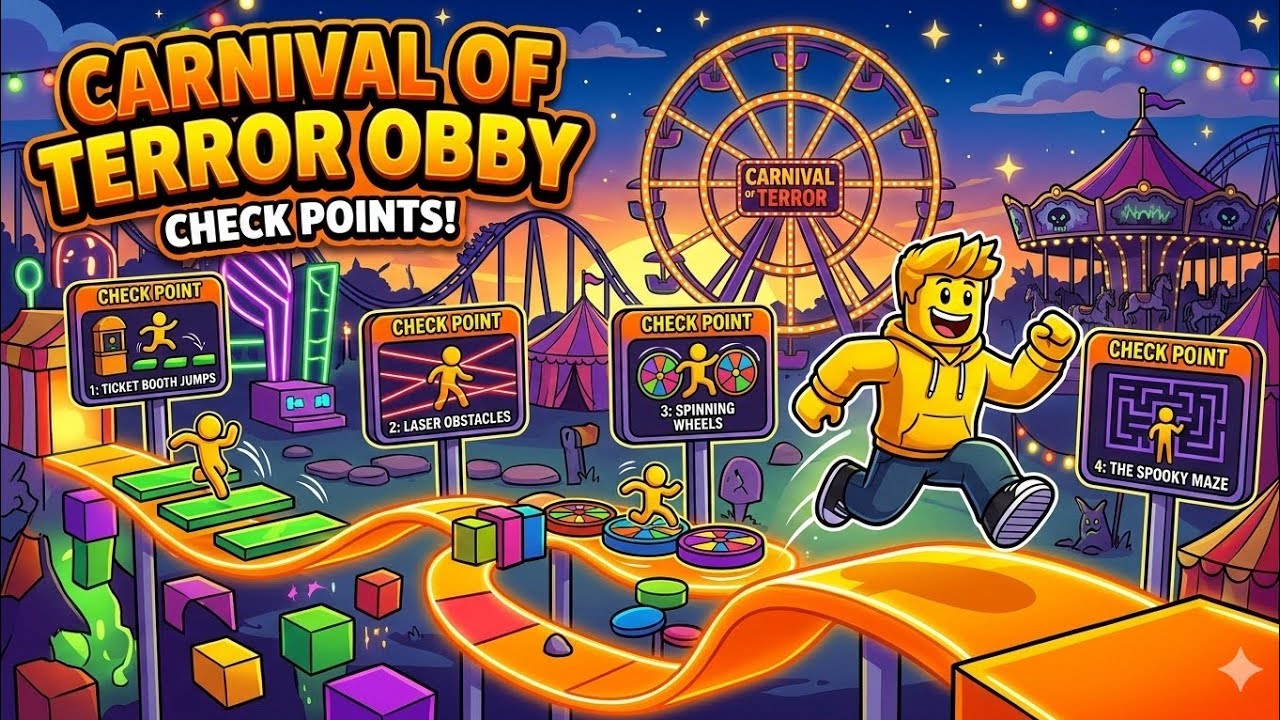 ESCAPE THE CARNIVAL OBBY OF TERROR..🎮